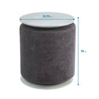 Mission Hills Furniture - Table Ashwood avec pouf en tissu, salon, 2 pièces