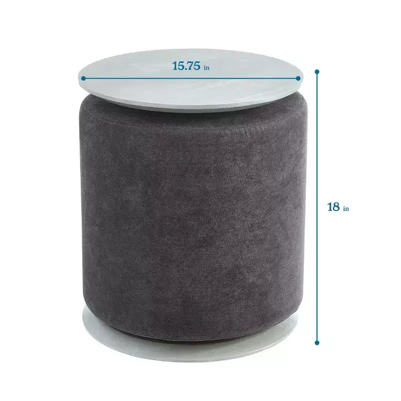Mission Hills Furniture - Table Ashwood avec pouf en tissu, salon, 2 pièces