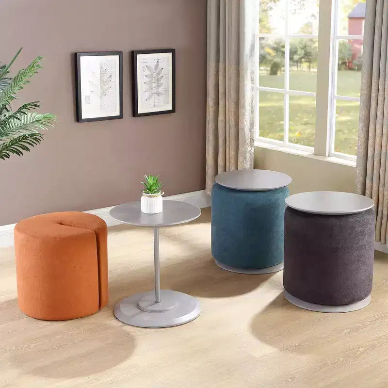 Mission Hills Furniture - Table Ashwood avec pouf en tissu, salon, 2 pièces