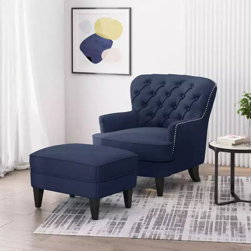 Ensemble Chaise et Ottomane Contemporaines Correia - Christopher Knight Home