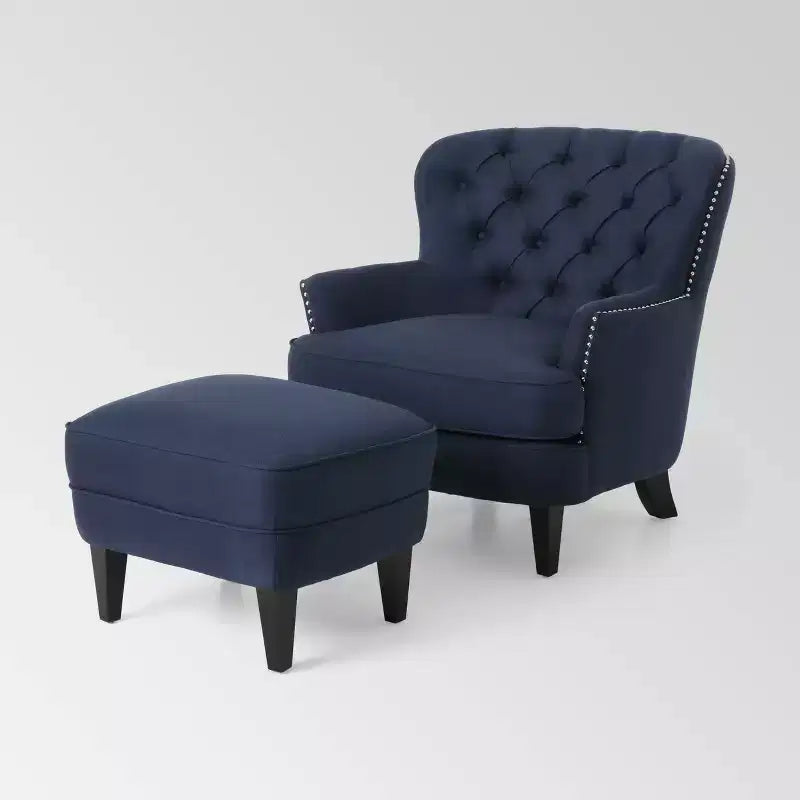 Correia Contemporary Chair and Ottoman Set - Christopher Knight Home