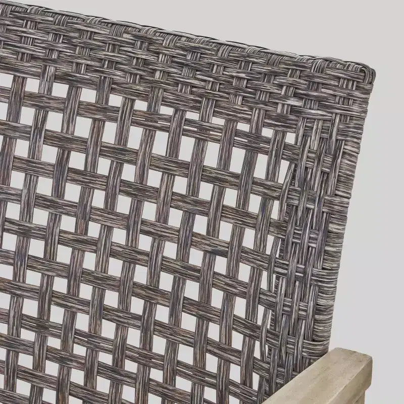Ensemble de 5 fauteuils de jardin Hampton en bois et osier avec brasero - Christopher Knight Home