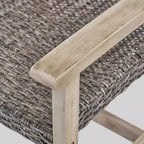 Ensemble de 5 fauteuils de jardin Hampton en bois et osier avec brasero - Christopher Knight Home