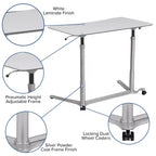 Flash Furniture Sit-Down, Stand-Up Ergonomic Computer Desk - Standing Desk
