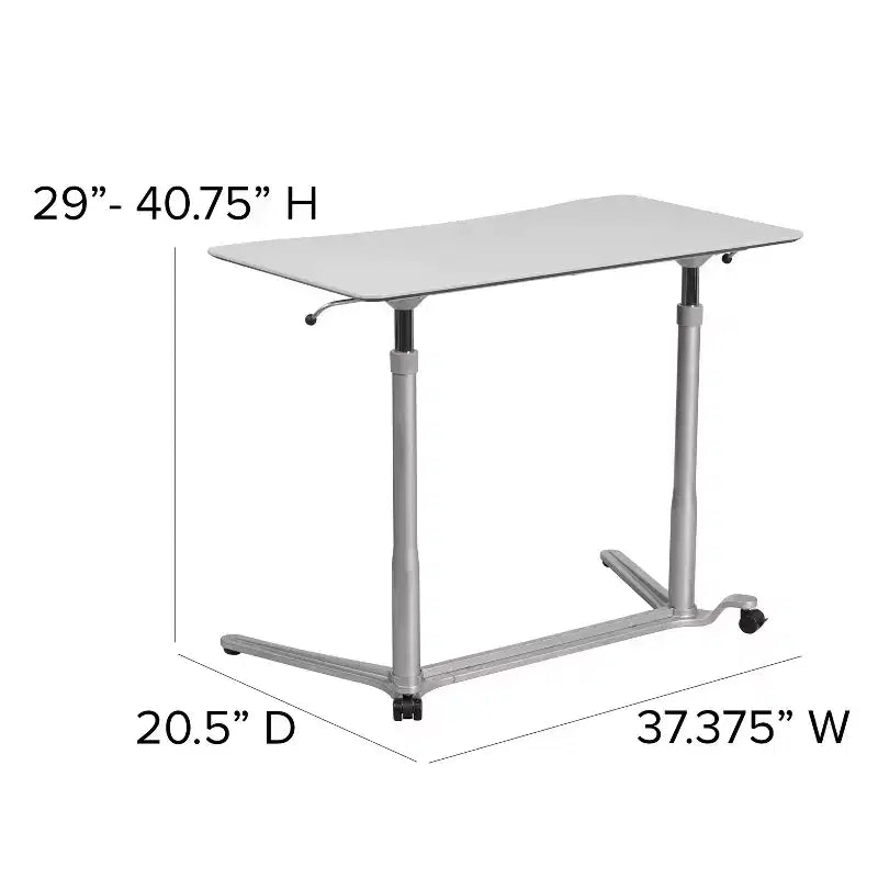 Flash Furniture Sit-Down, Stand-Up Ergonomic Computer Desk - Standing Desk
