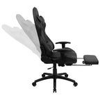 Chaise de jeu Flash Furniture X30 Chaise de bureau ergonomique de course avec dossier entièrement inclinable et repose-pieds coulissant en cuir souple rouge