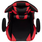 Chaise de jeu Flash Furniture X30 Chaise de bureau ergonomique de course avec dossier entièrement inclinable et repose-pieds coulissant en cuir souple rouge