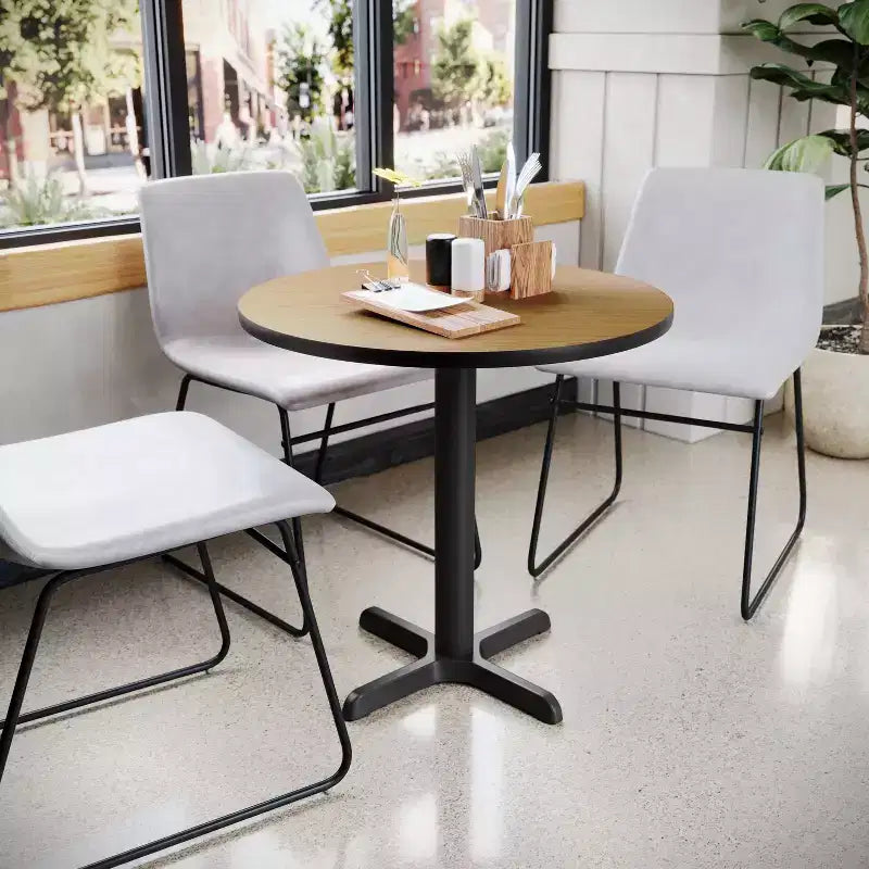 Dessus de table rond 30 Emma et Oliver avec plateau réversible en stratifié
