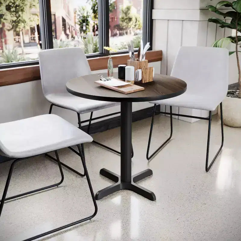 Dessus de table rond 30 Emma et Oliver avec plateau réversible en stratifié