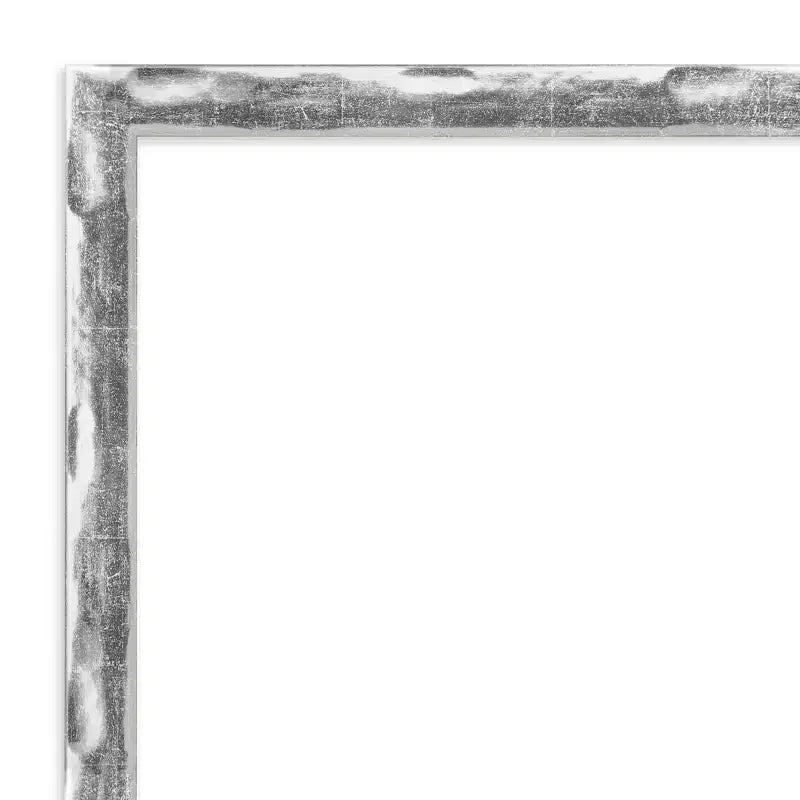 Scratched Wave Framed Bathroom Vanity Wall Mirror Chrome - Amanti Art