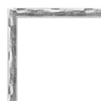 Scratched Wave Framed Bathroom Vanity Wall Mirror Chrome - Amanti Art