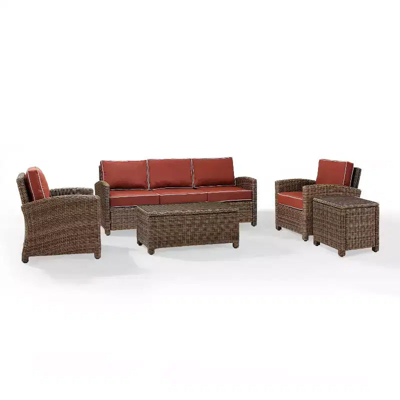 Bradenton 5pc Outdoor Wicker Sofa Set - Crosley