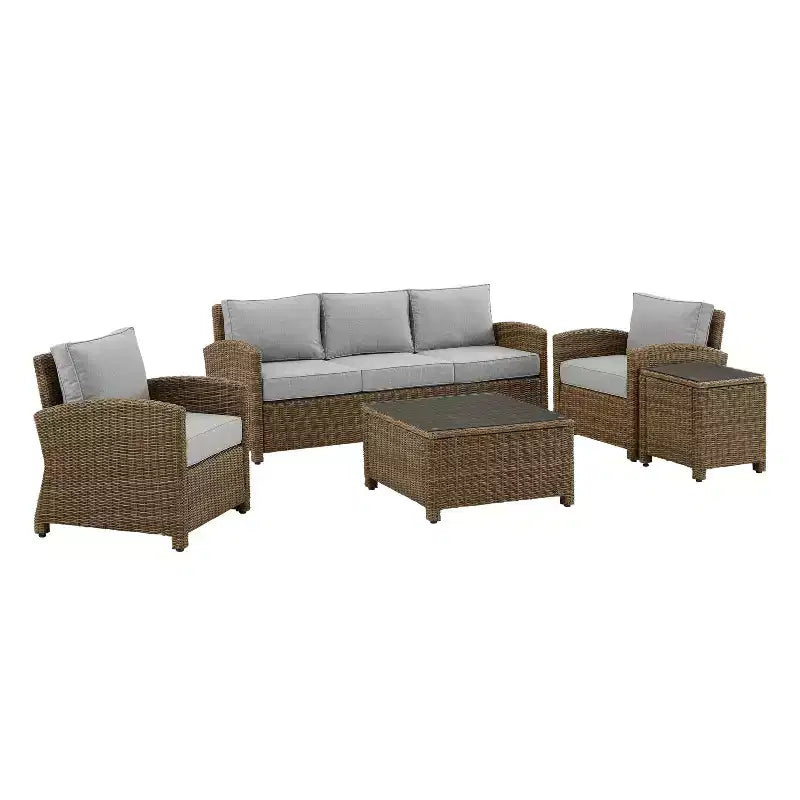Bradenton 5pc Outdoor Wicker Sofa Set - Crosley