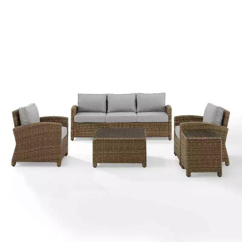 Bradenton 5pc Outdoor Wicker Sofa Set - Crosley