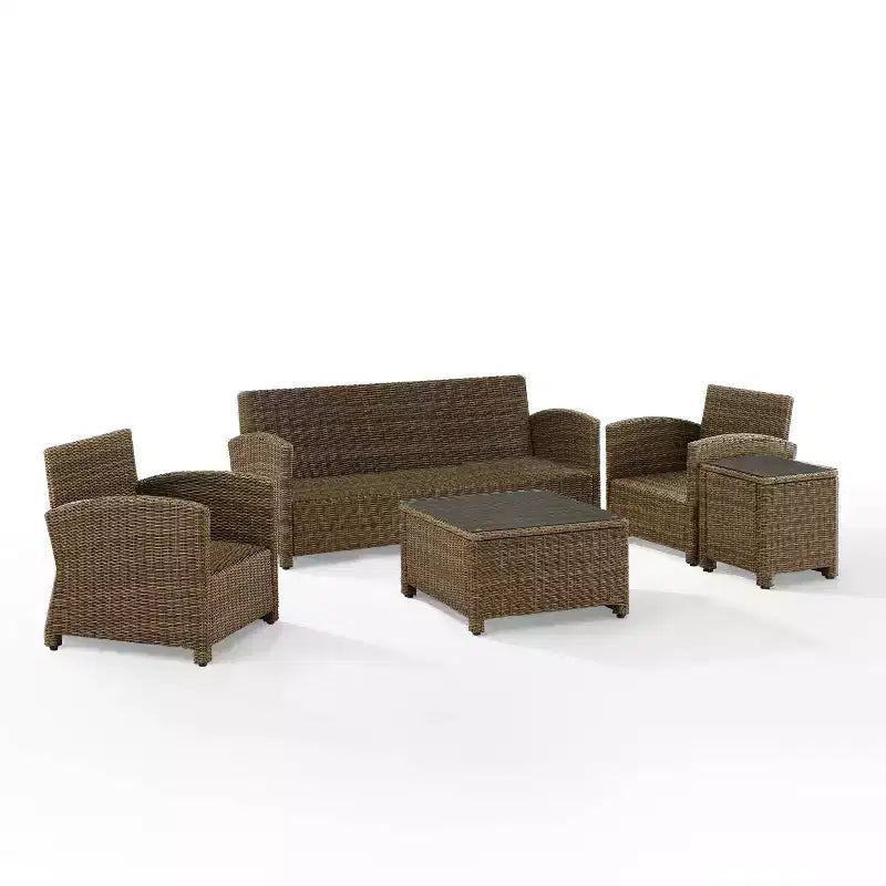 Bradenton 5pc Outdoor Wicker Sofa Set - Crosley