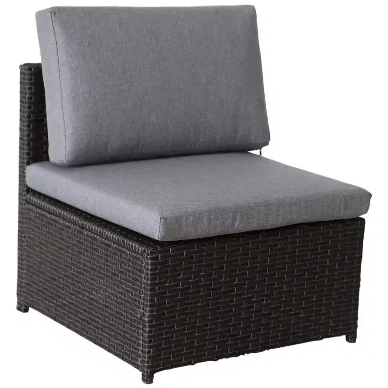 Northlight 4-Piece Savannah Resin Wicker Outdoor Patio Modular Sectional Set with Cushions