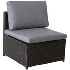 Northlight 4-Piece Savannah Resin Wicker Outdoor Patio Modular Sectional Set with Cushions