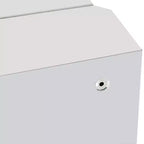 HOMCOM Armoire de toilette avec miroir, armoire à pharmacie verticale 16 x 24 avec cadre en acier inoxydable, organisateur de rangement mural avec porte unique