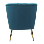 Quentin Velvet Accent Side Chair with Golden Metal Base | Karat Home