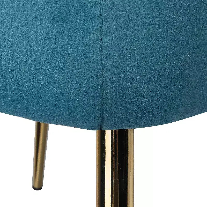 Quentin Velvet Accent Side Chair with Golden Metal Base | Karat Home