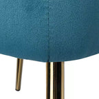 Quentin Velvet Accent Side Chair with Golden Metal Base | Karat Home