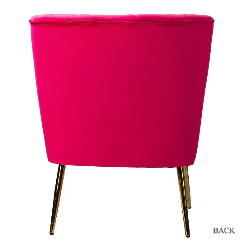 Quentin Velvet Accent Side Chair with Golden Metal Base | Karat Home
