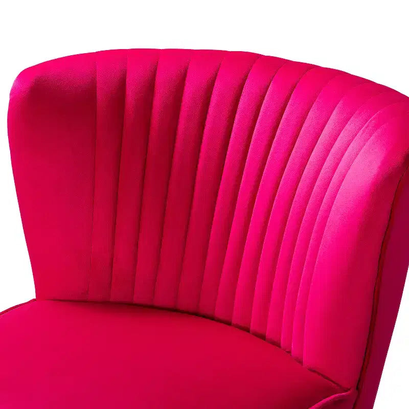 Quentin Velvet Accent Side Chair with Golden Metal Base | Karat Home