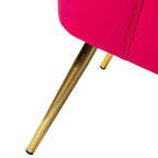 Quentin Velvet Accent Side Chair with Golden Metal Base | Karat Home