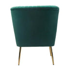 Quentin Velvet Accent Side Chair with Golden Metal Base | Karat Home