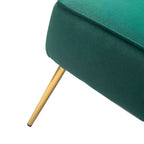 Quentin Velvet Accent Side Chair with Golden Metal Base | Karat Home