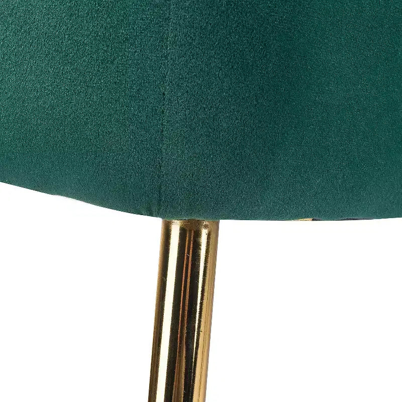 Quentin Velvet Accent Side Chair with Golden Metal Base | Karat Home