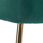 Quentin Velvet Accent Side Chair with Golden Metal Base | Karat Home