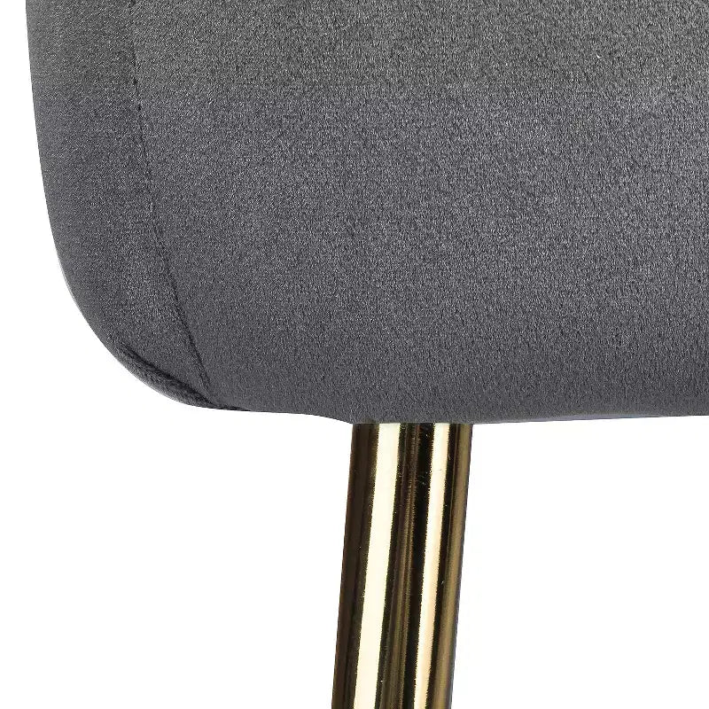 Quentin Velvet Accent Side Chair with Golden Metal Base | Karat Home