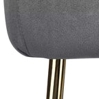Quentin Velvet Accent Side Chair with Golden Metal Base | Karat Home
