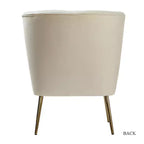 Quentin Velvet Accent Side Chair with Golden Metal Base | Karat Home
