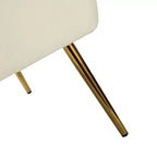Quentin Velvet Accent Side Chair with Golden Metal Base | Karat Home
