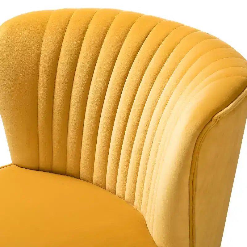 Quentin Velvet Accent Side Chair with Golden Metal Base | Karat Home
