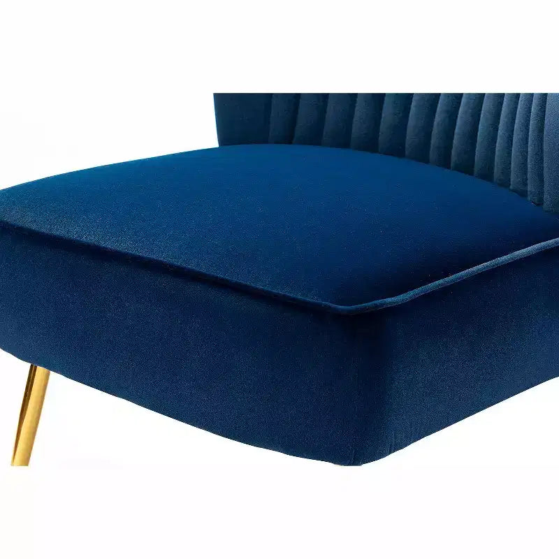 Quentin Velvet Accent Side Chair with Golden Metal Base | Karat Home