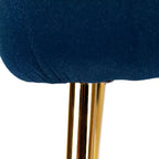 Quentin Velvet Accent Side Chair with Golden Metal Base | Karat Home