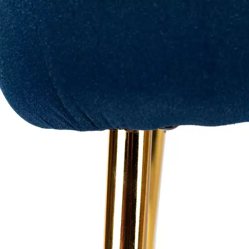 Quentin Velvet Accent Side Chair with Golden Metal Base | Karat Home