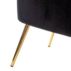 Quentin Velvet Accent Side Chair with Golden Metal Base | Karat Home