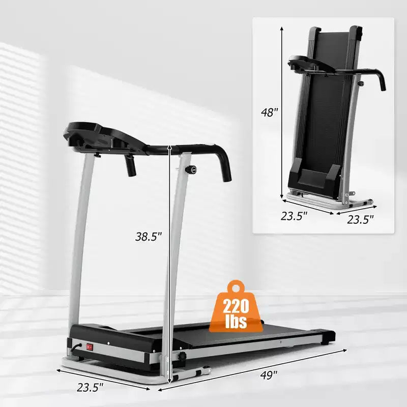 Costway 2 HP Up to 7.5MPH Folding Treadmill Motorized Running Machine 12 Preset Program & LCD Display Screen