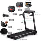 Costway 3HP Folding Electric Treadmill Running Machine w/ Speaker Red\Blue\Silver\Purple