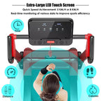 Costway 2.25HP Folding Electric Motorized Treadmill w/ Speaker White\Black\Blue