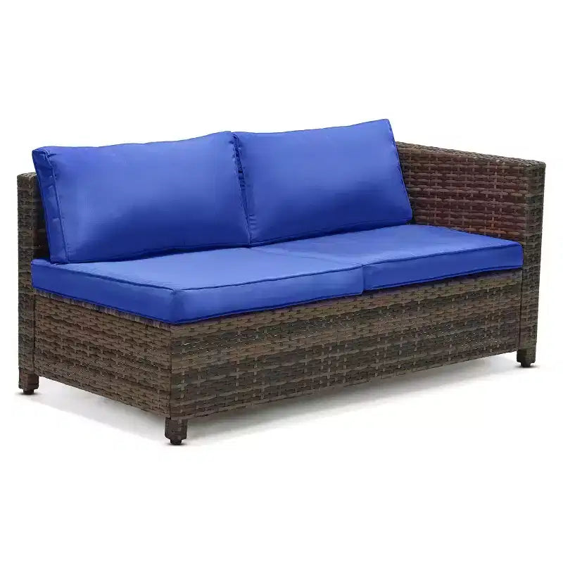 3pc Wicker Patio Sectional Seating Set with Cushions - EDYO LIVING