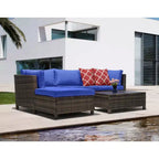 3pc Wicker Patio Sectional Seating Set with Cushions - EDYO LIVING