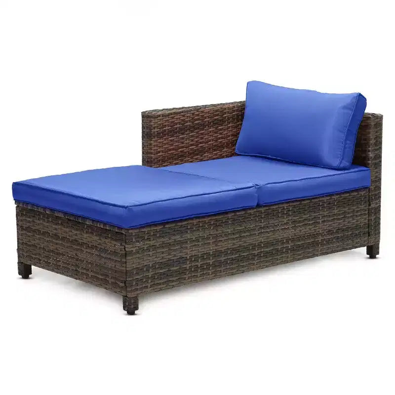 3pc Wicker Patio Sectional Seating Set with Cushions - EDYO LIVING