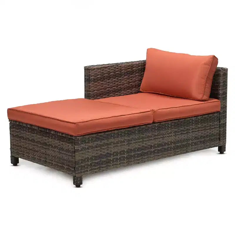 3pc Wicker Patio Sectional Seating Set with Cushions - EDYO LIVING