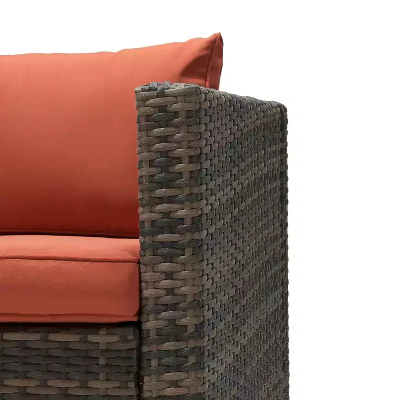 3pc Wicker Patio Sectional Seating Set with Cushions - EDYO LIVING