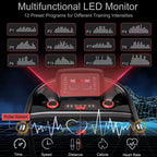 Costway 2.25HP Electric Running Machine Treadmill Bluetooth Speaker APP Control